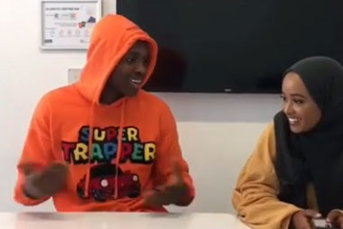 Toronto Guy Cody wearing Super Trapper Hoodie